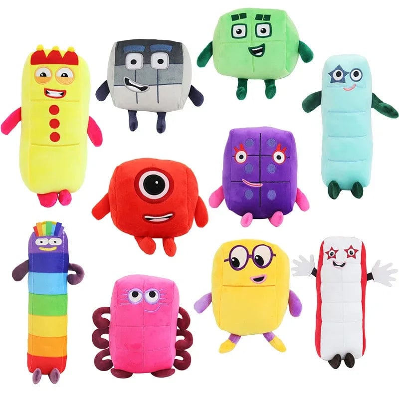Planet Gates 14-30cm Cartoon number Plush Doll Toy Educational Stuffed Movie TV number Toys Kids Gift early childhood education doll