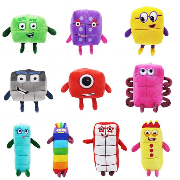 Planet Gates 14-30cm Cartoon number Plush Doll Toy Educational Stuffed Movie TV number Toys Kids Gift early childhood education doll