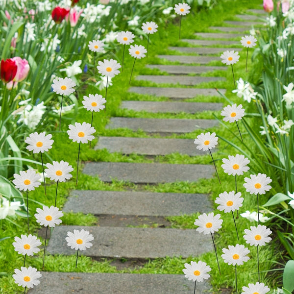 Planet Gates 14*38*2cm 10pcs, Spring Outdoor Floor Inserts, Outdoor Garden Decorations, Landscape Yard Villa Simulation Sunflower Flower Lawn Stake Inserts, Yard Decor, Garden Decor