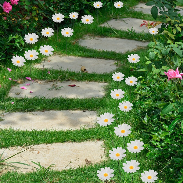Planet Gates 14*38*2cm 10pcs, Spring Outdoor Floor Inserts, Outdoor Garden Decorations, Landscape Yard Villa Simulation Sunflower Flower Lawn Stake Inserts, Yard Decor, Garden Decor