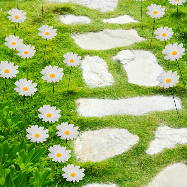 Planet Gates 14*38*2cm 10pcs, Spring Outdoor Floor Inserts, Outdoor Garden Decorations, Landscape Yard Villa Simulation Sunflower Flower Lawn Stake Inserts, Yard Decor, Garden Decor