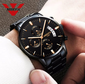 Planet Gates 14 NIBOSI Mens Watches Luxury Top Brand Relogio Masculino Famous Men's Fashion Casual Dress Watch Military Quartz Wristwatches Saat