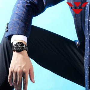 Planet Gates 14 NIBOSI Mens Watches Luxury Top Brand Relogio Masculino Famous Men's Fashion Casual Dress Watch Military Quartz Wristwatches Saat