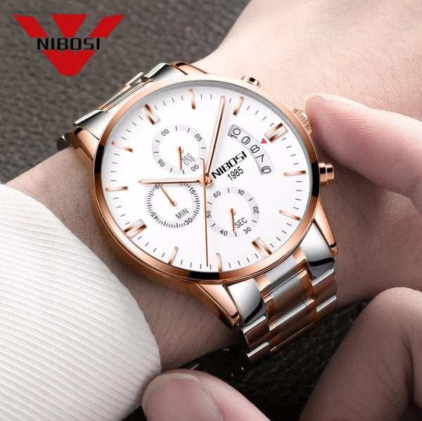 Planet Gates 14 NIBOSI Mens Watches Luxury Top Brand Relogio Masculino Famous Men's Fashion Casual Dress Watch Military Quartz Wristwatches Saat