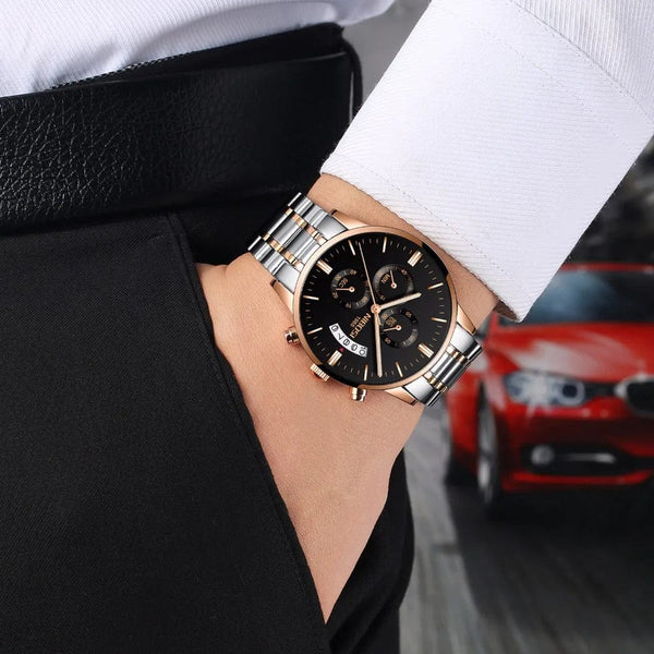 Planet Gates 14 NIBOSI Mens Watches Luxury Top Brand Relogio Masculino Famous Men's Fashion Casual Dress Watch Military Quartz Wristwatches Saat