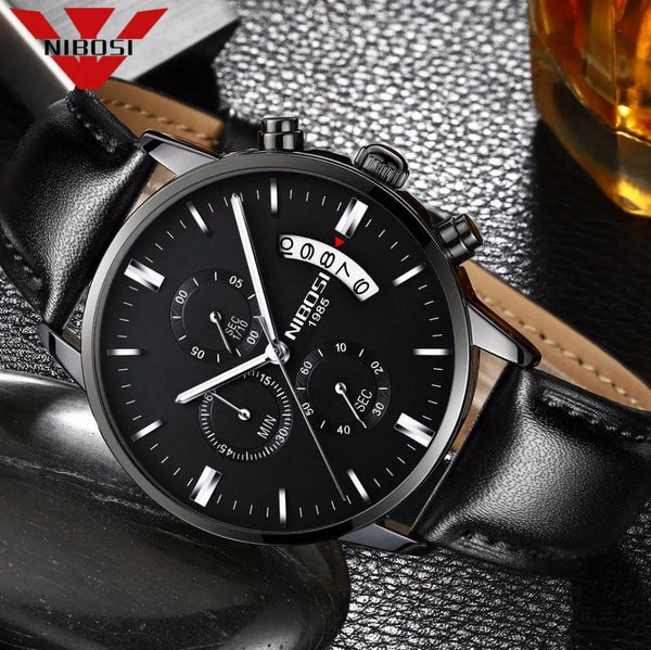 Planet Gates 14 NIBOSI Mens Watches Luxury Top Brand Relogio Masculino Famous Men's Fashion Casual Dress Watch Military Quartz Wristwatches Saat