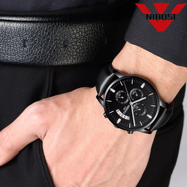 Planet Gates 14 NIBOSI Mens Watches Luxury Top Brand Relogio Masculino Famous Men's Fashion Casual Dress Watch Military Quartz Wristwatches Saat