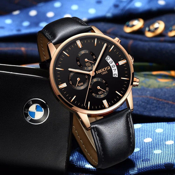 Planet Gates 14 NIBOSI Mens Watches Luxury Top Brand Relogio Masculino Famous Men's Fashion Casual Dress Watch Military Quartz Wristwatches Saat