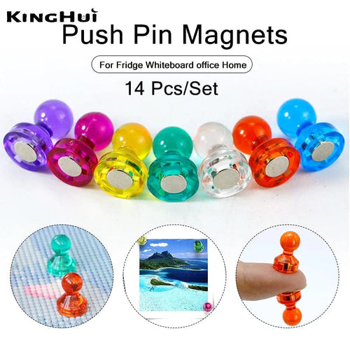 Planet Gates 14 Pcs/Set Strong Neodymium Noticeboard Skittle Men Pin Magnets Fridge DIY Whiteboard Uses in Office Advertising Education