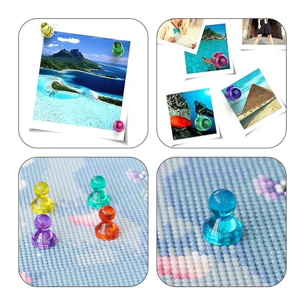 Planet Gates 14 Pcs/Set Strong Neodymium Noticeboard Skittle Men Pin Magnets Fridge DIY Whiteboard Uses in Office Advertising Education