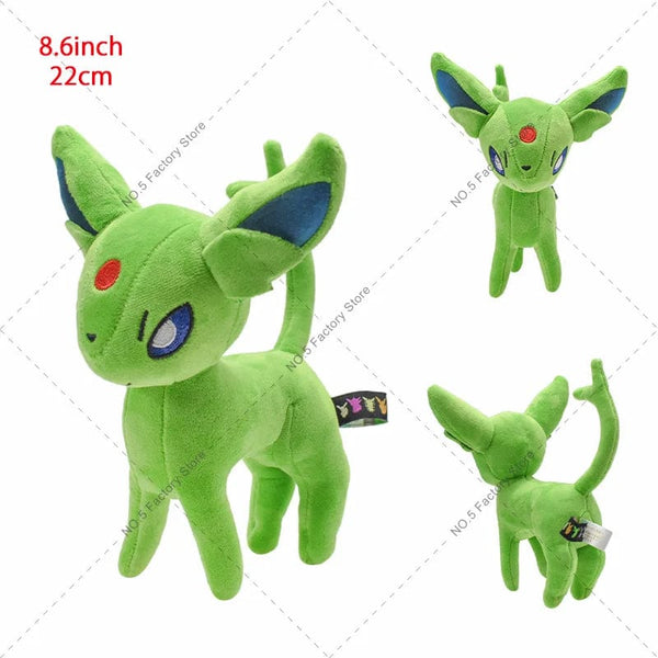 Planet Gates 14 Style Standing Eevee Plush Toy Pokemon Shiny Umbreon Vaporeon Jolteon Flareon Espeon Leafeon Stuffed Doll Peluche Gift
