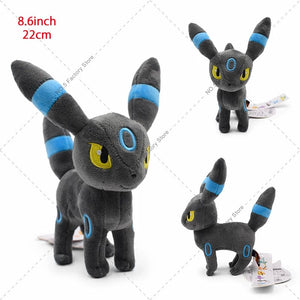 Planet Gates 14 Style Standing Eevee Plush Toy Pokemon Shiny Umbreon Vaporeon Jolteon Flareon Espeon Leafeon Stuffed Doll Peluche Gift
