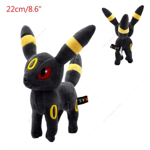 Planet Gates 14 Style Standing Eevee Plush Toy Pokemon Shiny Umbreon Vaporeon Jolteon Flareon Espeon Leafeon Stuffed Doll Peluche Gift