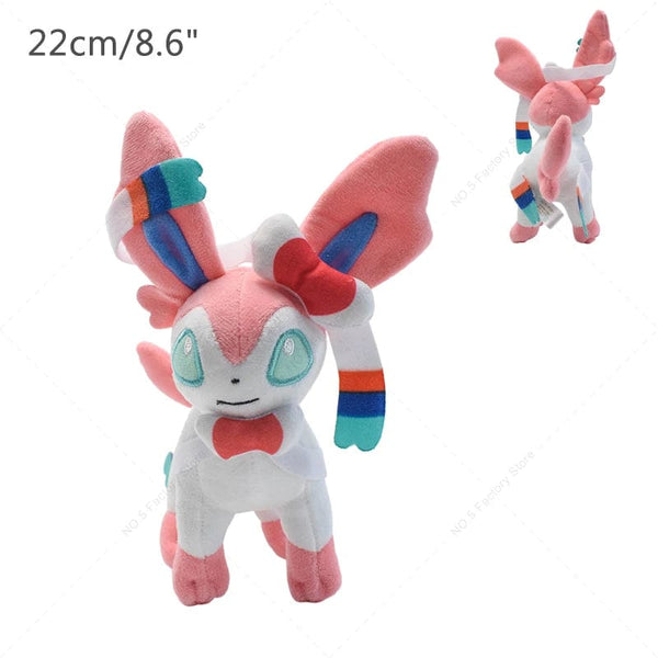 Planet Gates 14 Style Standing Eevee Plush Toy Pokemon Shiny Umbreon Vaporeon Jolteon Flareon Espeon Leafeon Stuffed Doll Peluche Gift
