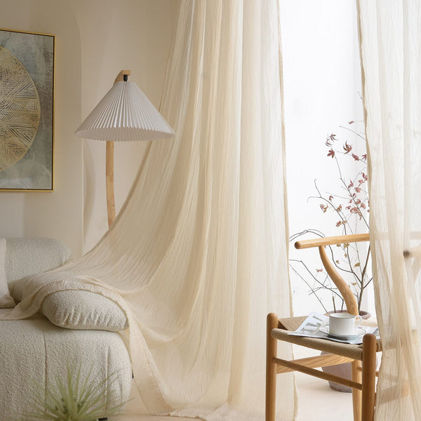 Planet Gates 140.0cm*259.99cm / Beige Color 1pc Velvet Window Sheer Curtain Suitable For Living Room, Bedroom, Kitchen, Bathroom, Home Decor, Room Decor