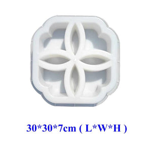Planet Gates 14077-30x30x7cm Cement Brick Mold Plastic Decorative Wall Window Mould Antique Garden Buildings Ornament Concrete Hollow Cement Brick Molding