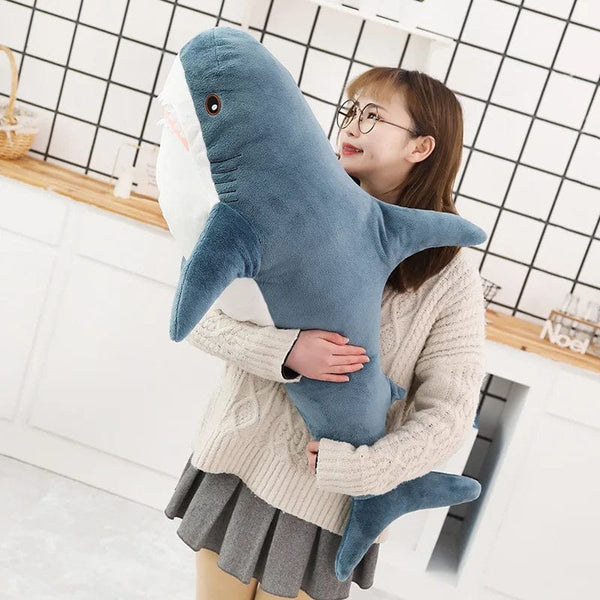 Planet Gates 140CM Big Soft Simulation Cute Shark Plush Toys Kawaii Stuffed Kids Children Boys Girls Lovely Animal Pillow for Birthday Gifts