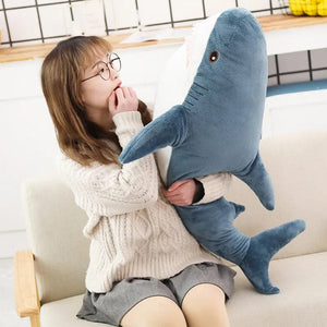 Planet Gates 140CM Big Soft Simulation Cute Shark Plush Toys Kawaii Stuffed Kids Children Boys Girls Lovely Animal Pillow for Birthday Gifts