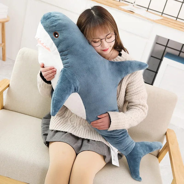 Planet Gates 140CM Big Soft Simulation Cute Shark Plush Toys Kawaii Stuffed Kids Children Boys Girls Lovely Animal Pillow for Birthday Gifts