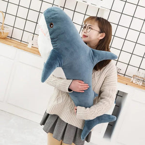 Planet Gates 140CM Big Soft Simulation Cute Shark Plush Toys Kawaii Stuffed Kids Children Boys Girls Lovely Animal Pillow for Birthday Gifts