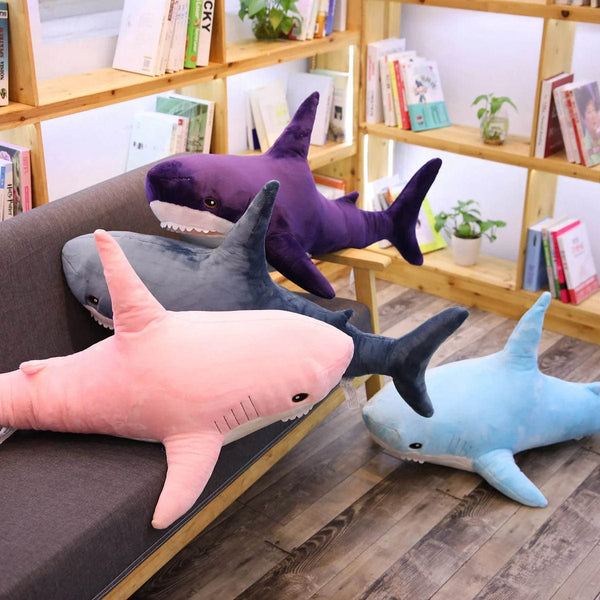 Planet Gates 140CM Big Soft Simulation Cute Shark Plush Toys Kawaii Stuffed Kids Children Boys Girls Lovely Animal Pillow for Birthday Gifts