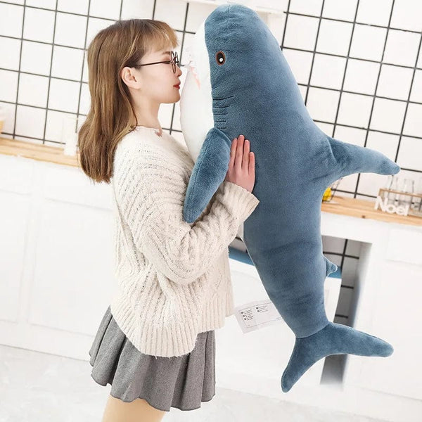 Planet Gates 140CM Big Soft Simulation Cute Shark Plush Toys Kawaii Stuffed Kids Children Boys Girls Lovely Animal Pillow for Birthday Gifts
