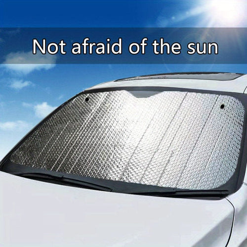Planet Gates 140cm×70cm Car Sunshade Summer Car Window Sunscreen Heat Insulation Artifact Car Front Windshield Sun Gear Shade Pad Aluminum Foil Sunshade Sun Curtain