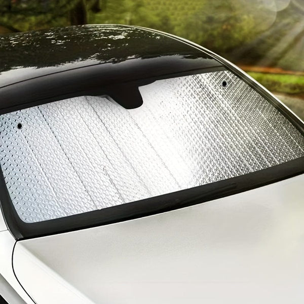 Planet Gates 140cm×70cm Car Sunshade Summer Car Window Sunscreen Heat Insulation Artifact Car Front Windshield Sun Gear Shade Pad Aluminum Foil Sunshade Sun Curtain
