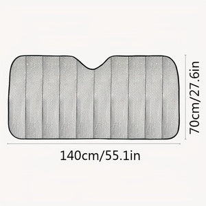 Planet Gates 140cm×70cm Car Sunshade Summer Car Window Sunscreen Heat Insulation Artifact Car Front Windshield Sun Gear Shade Pad Aluminum Foil Sunshade Sun Curtain