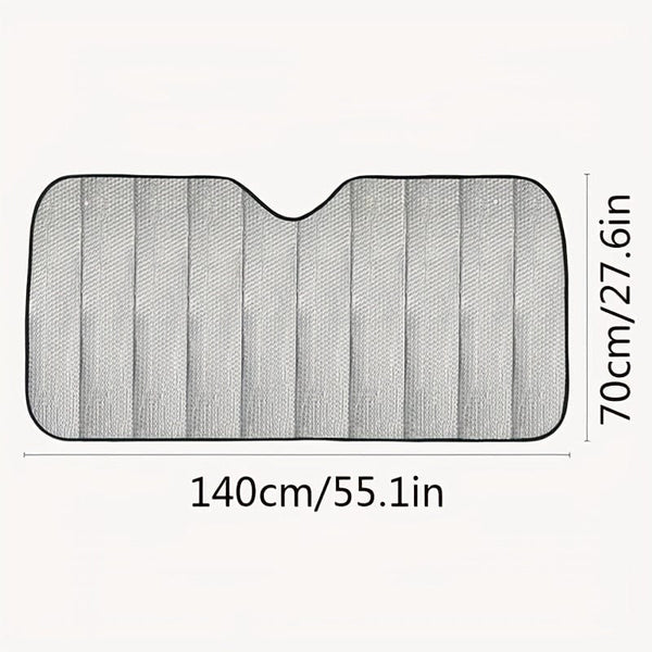 Planet Gates 140cm×70cm Car Sunshade Summer Car Window Sunscreen Heat Insulation Artifact Car Front Windshield Sun Gear Shade Pad Aluminum Foil Sunshade Sun Curtain