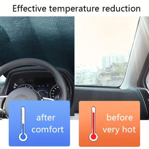 Planet Gates 140cm×70cm Car Sunshade Summer Car Window Sunscreen Heat Insulation Artifact Car Front Windshield Sun Gear Shade Pad Aluminum Foil Sunshade Sun Curtain