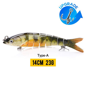 Planet Gates 140mm 23g A10 / CHINA VTAVTA 10/14cm Sinking Wobblers Fishing Lures Jointed Crankbait Swimbait 8 Segment Hard Artificial Bait For Fishing Tackle Lure