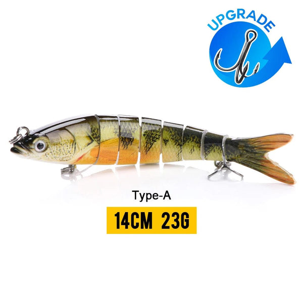 Planet Gates 140mm 23g A10 / CHINA VTAVTA 10/14cm Sinking Wobblers Fishing Lures Jointed Crankbait Swimbait 8 Segment Hard Artificial Bait For Fishing Tackle Lure