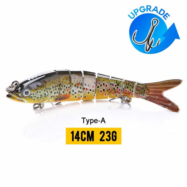 Planet Gates 140mm 23g A12 / CHINA VTAVTA 10/14cm Sinking Wobblers Fishing Lures Jointed Crankbait Swimbait 8 Segment Hard Artificial Bait For Fishing Tackle Lure