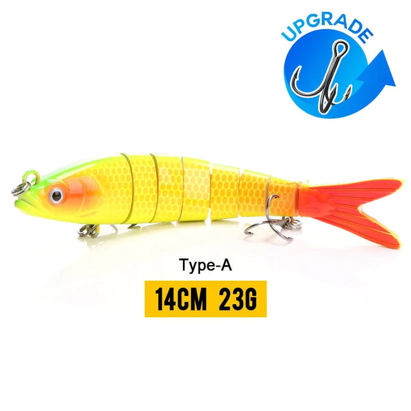Planet Gates 140mm 23g A13 / CHINA VTAVTA 10/14cm Sinking Wobblers Fishing Lures Jointed Crankbait Swimbait 8 Segment Hard Artificial Bait For Fishing Tackle Lure