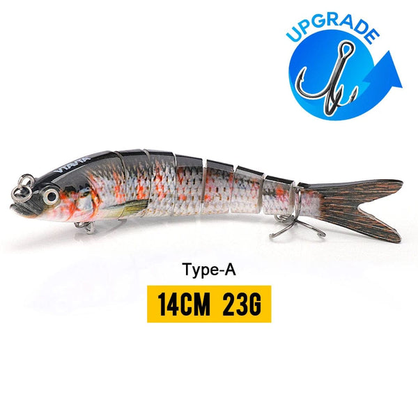 Planet Gates 140mm 23g A14 / CHINA VTAVTA 10/14cm Sinking Wobblers Fishing Lures Jointed Crankbait Swimbait 8 Segment Hard Artificial Bait For Fishing Tackle Lure