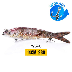 Planet Gates 140mm 23g A15 / CHINA VTAVTA 10/14cm Sinking Wobblers Fishing Lures Jointed Crankbait Swimbait 8 Segment Hard Artificial Bait For Fishing Tackle Lure