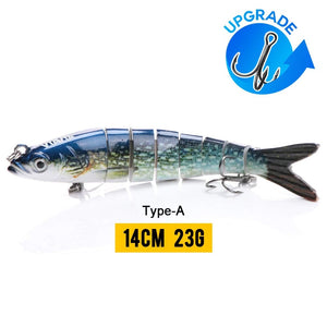 Planet Gates 140mm 23g A16 / CHINA VTAVTA 10/14cm Sinking Wobblers Fishing Lures Jointed Crankbait Swimbait 8 Segment Hard Artificial Bait For Fishing Tackle Lure