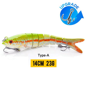 Planet Gates 140mm 23g A17 / CHINA VTAVTA 10/14cm Sinking Wobblers Fishing Lures Jointed Crankbait Swimbait 8 Segment Hard Artificial Bait For Fishing Tackle Lure