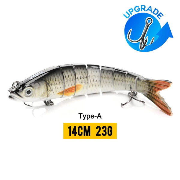 Planet Gates 140mm 23g A2 / CHINA VTAVTA 10/14cm Sinking Wobblers Fishing Lures Jointed Crankbait Swimbait 8 Segment Hard Artificial Bait For Fishing Tackle Lure