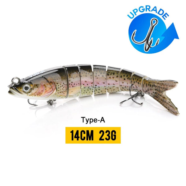 Planet Gates 140mm 23g A3 / CHINA VTAVTA 10/14cm Sinking Wobblers Fishing Lures Jointed Crankbait Swimbait 8 Segment Hard Artificial Bait For Fishing Tackle Lure