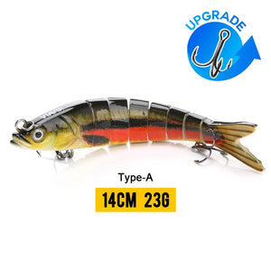 Planet Gates 140mm 23g A5 / CHINA VTAVTA 10/14cm Sinking Wobblers Fishing Lures Jointed Crankbait Swimbait 8 Segment Hard Artificial Bait For Fishing Tackle Lure