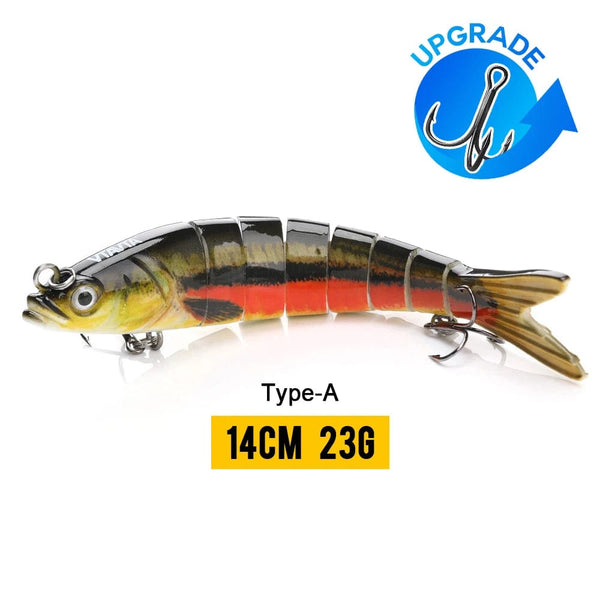 Planet Gates 140mm 23g A5 / CHINA VTAVTA 10/14cm Sinking Wobblers Fishing Lures Jointed Crankbait Swimbait 8 Segment Hard Artificial Bait For Fishing Tackle Lure