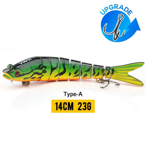 Planet Gates 140mm 23g A6 / CHINA VTAVTA 10/14cm Sinking Wobblers Fishing Lures Jointed Crankbait Swimbait 8 Segment Hard Artificial Bait For Fishing Tackle Lure