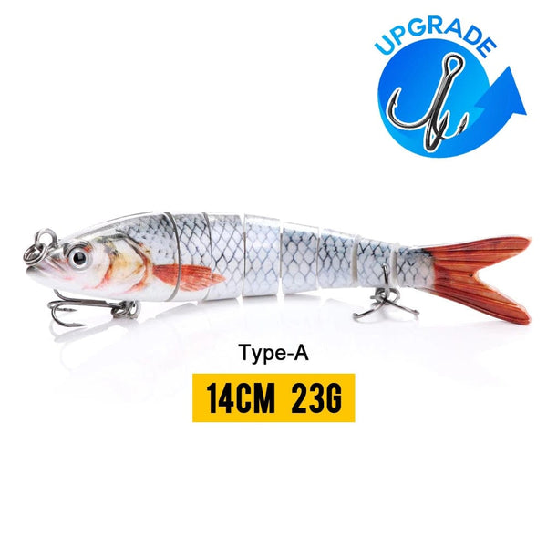 Planet Gates 140mm 23g A7 / CHINA VTAVTA 10/14cm Sinking Wobblers Fishing Lures Jointed Crankbait Swimbait 8 Segment Hard Artificial Bait For Fishing Tackle Lure
