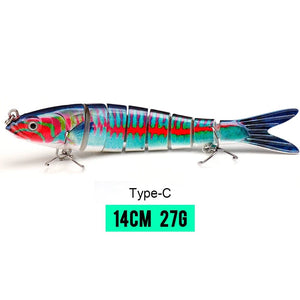 Planet Gates 140mm 27g C6 / CHINA VTAVTA 10/14cm Sinking Wobblers Fishing Lures Jointed Crankbait Swimbait 8 Segment Hard Artificial Bait For Fishing Tackle Lure