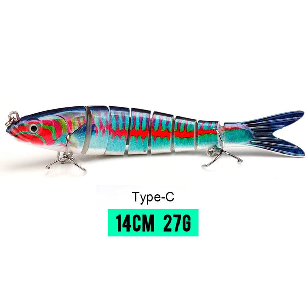 Planet Gates 140mm 27g C6 / CHINA VTAVTA 10/14cm Sinking Wobblers Fishing Lures Jointed Crankbait Swimbait 8 Segment Hard Artificial Bait For Fishing Tackle Lure