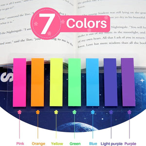 Planet Gates 140pcs Sticky Notes 140 Pcs Sticky Notes Flags 7 Color Tabs Index Flag Bright Colors Page Index Stickers Translucent Page Makers for Page Bookmarks