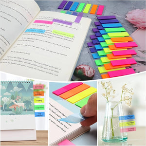 Planet Gates 140pcs Sticky Notes 140 Pcs Sticky Notes Flags 7 Color Tabs Index Flag Bright Colors Page Index Stickers Translucent Page Makers for Page Bookmarks