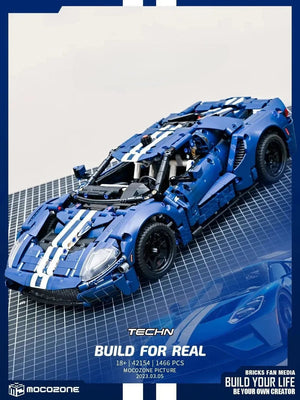 Planet Gates 1466PCs New Technical Forded GT Speed Sports Car Building Blocks MOC 42154 Set Model Racing Vehicle Assemble Toys Bricks for Kids Gifts